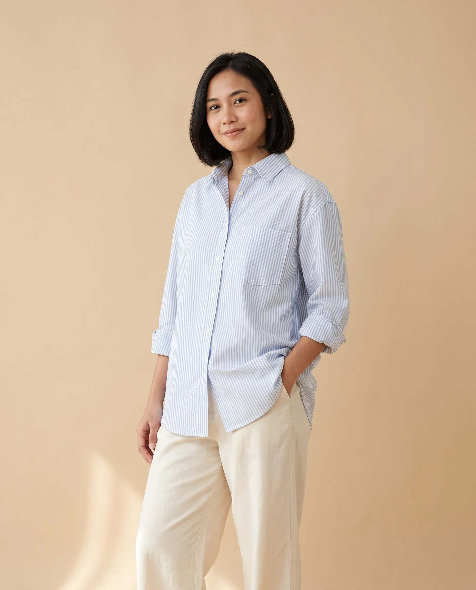 Kemeja Nara warna Garis Biru